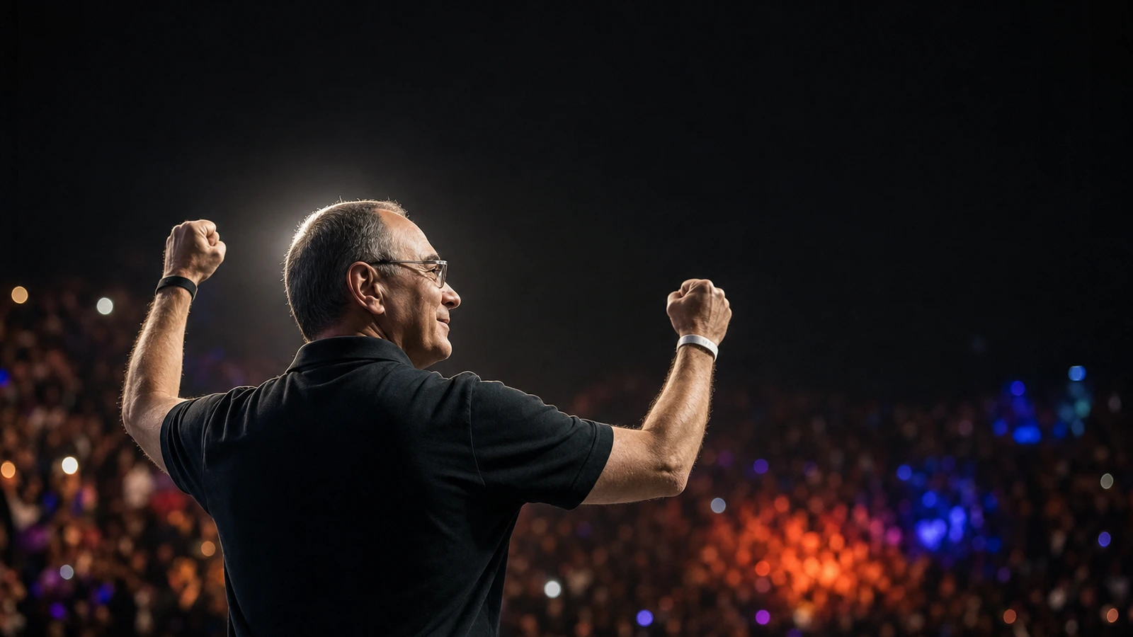 Roberto Marini durante un evento dal vivo.